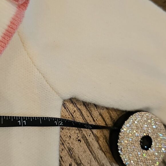 White Sweater with Pink Ruffles Size 4/5 - Picture 4 of 7